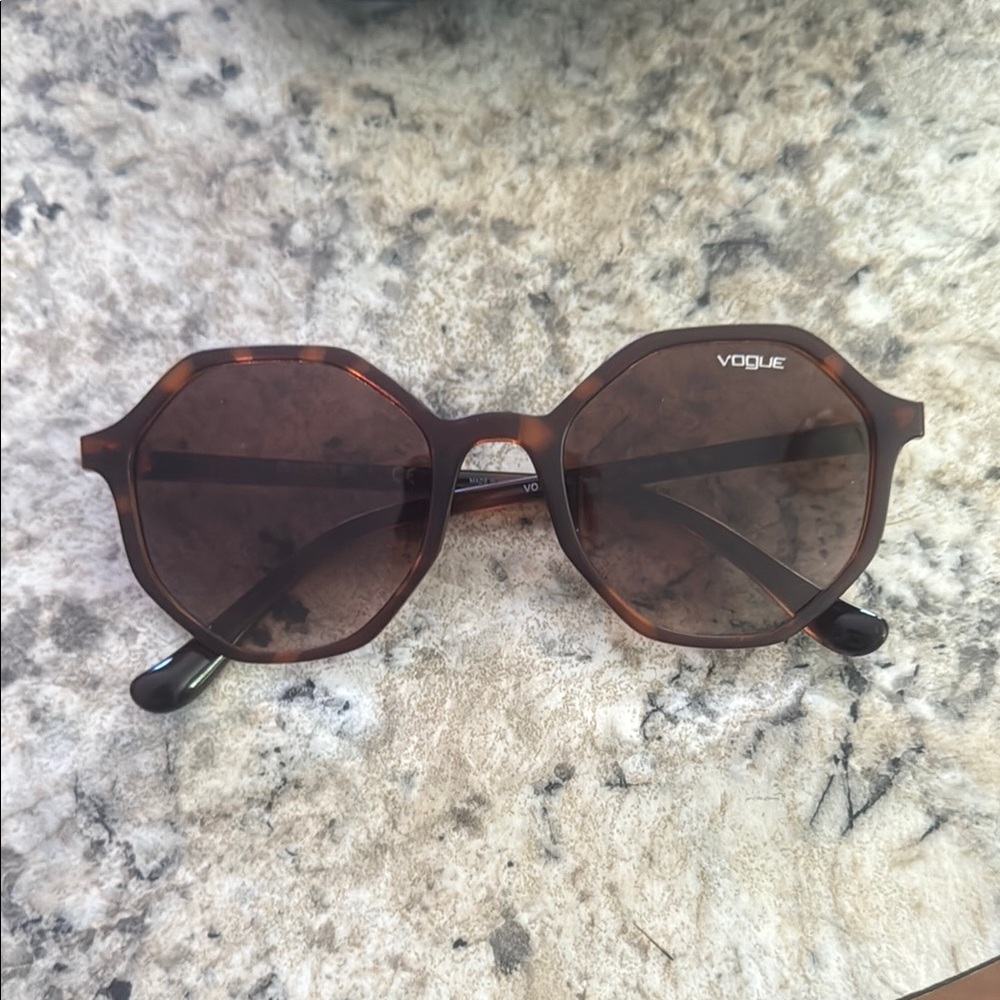 Vogue Brown Geometric Sunglasses